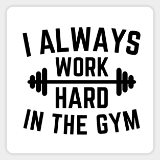 Gym quote black text Magnet